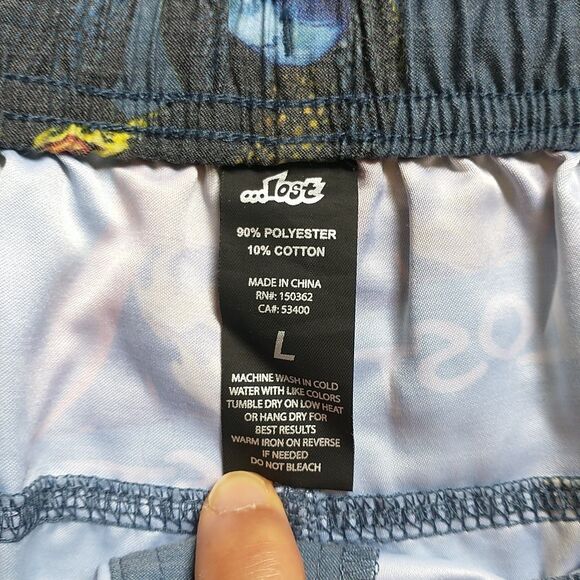 Lost Board Shorts Swim Mens L/M*Gray Skull Naked Snake Women Surf Goth - Picture 8 of 8